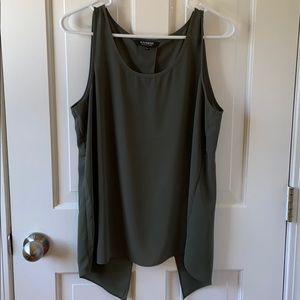 Green Split-back Tank Top
